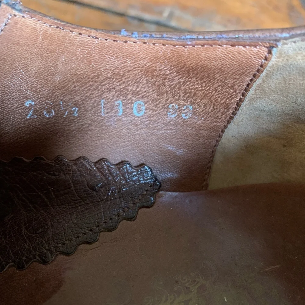JE-VER real leather ostrich shoesMexico Size 28.5 US Men's size 10.5?